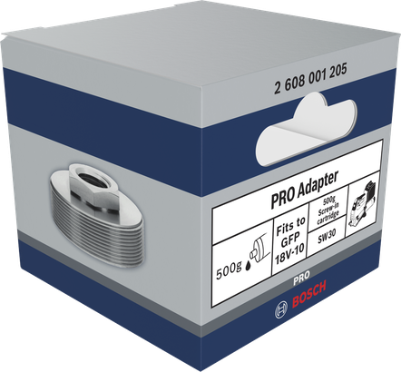 Bosch PRO Adaptörü gres tabancası için 500g vidalı kartuş.